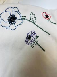 Anémone-  brodé main - Taille XXS et M (2 coloris)