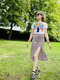 T-shirt  Diaphanès - peint à la main - Taille S