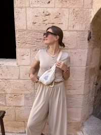 Banane beige matelassée 2