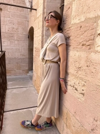 Banane matelassée beige mur